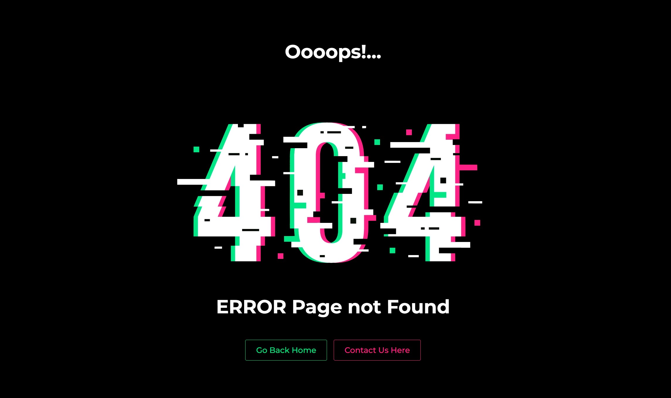 404 error section