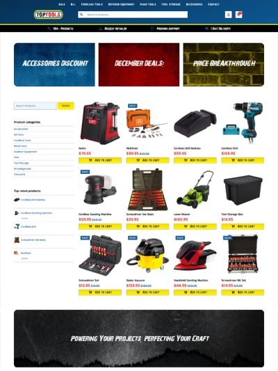 Tool Shop Template for WooCommerce Breakdance builder thumbnail
