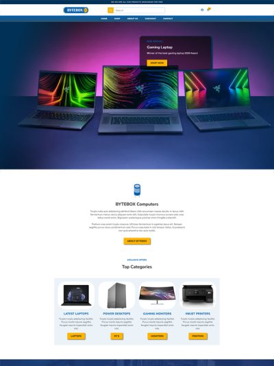 Computer SHop WooCommerce template screenshot