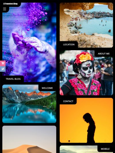 A travelers blog Breakdance builder template thumbnail
