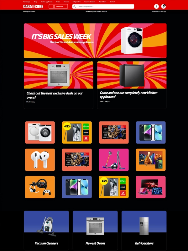 Media webshop Breakdance builder template thumbnail