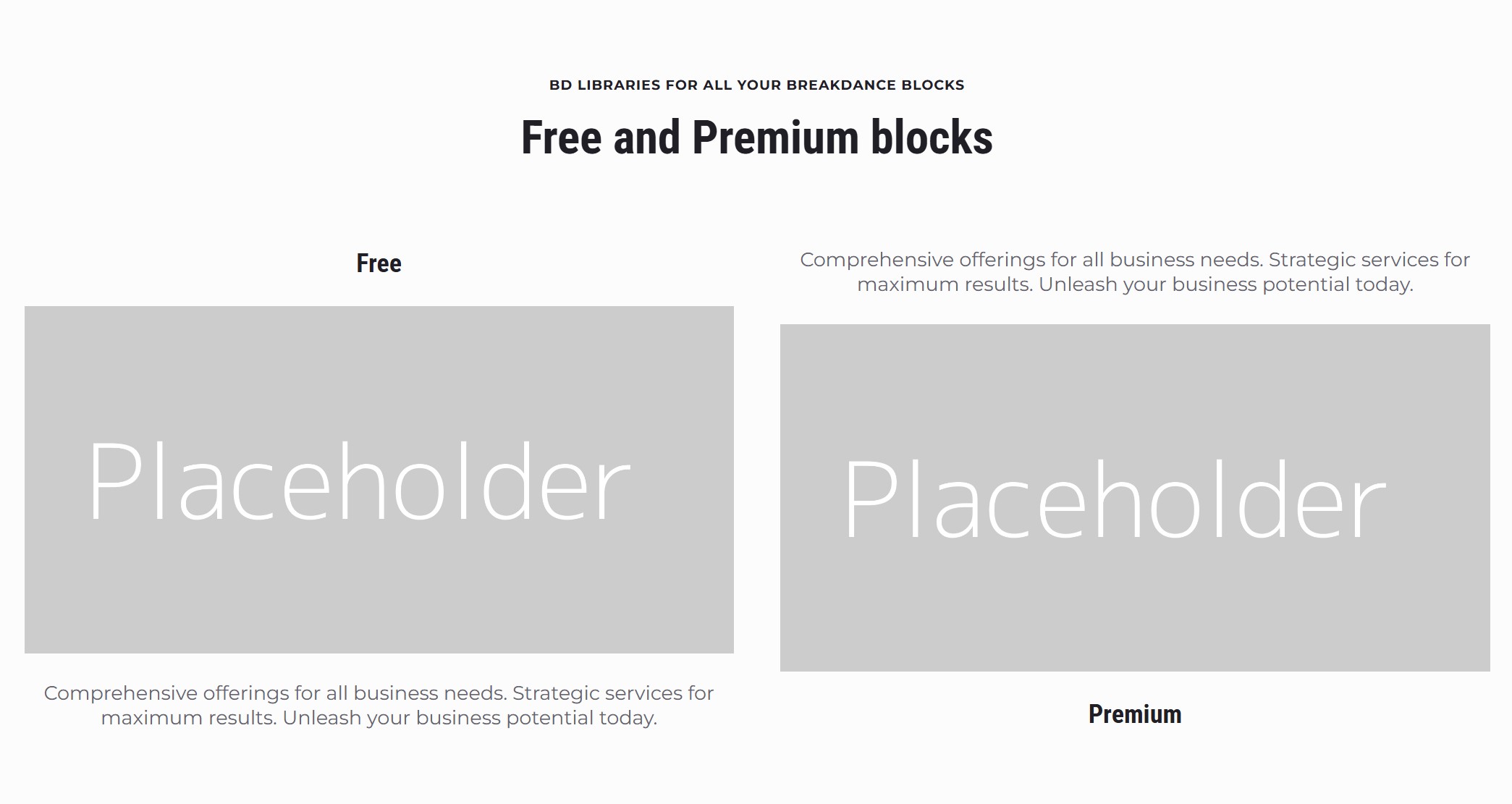 Content block for breakdance builder