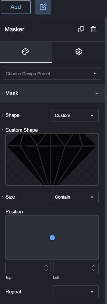 Use a mask in Breakdance 1 Select a custom mask