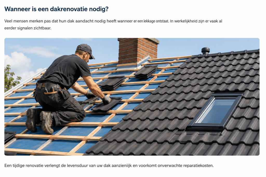 Gevel- en dakrenovatie: een slimme investering voor iedere woning 2 Dakrenovatie wanneer nodig