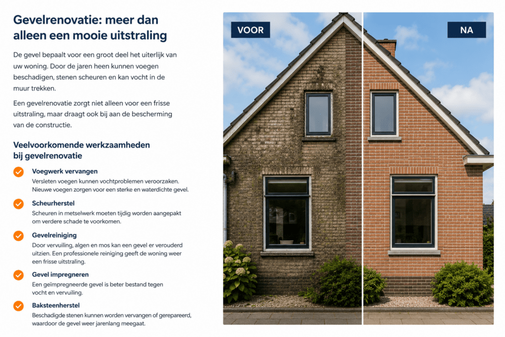 Gevel- en dakrenovatie: een slimme investering voor iedere woning 1 Gevelrenovatie uitleg afbeelding