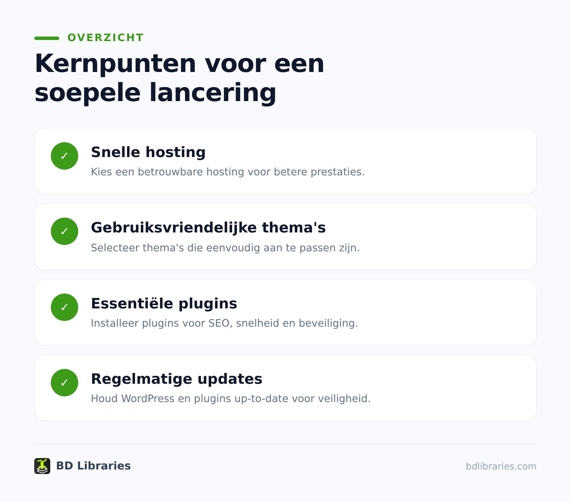 Making a WordPress website: go live faster without the hassle 1 Kies een slimme WordPress-basis